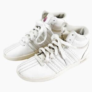 K-Swiss Women’s Sneakers White Leather Tennis Activewear Retro Classic VN Sz 8
